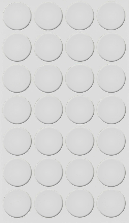 Selbstklebende Abdeckkappen f. Möbel - Ø 20 mm | Dekor: "Aschgrau" (28 Stk.)