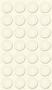 Selbstklebende Abdeckkappen f. Möbel - Ø 20 mm | Dekor: "Weiß-warm" (28 Stk.)