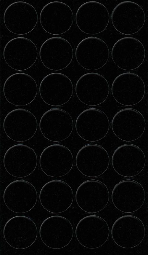 [250325V-D25] Selbstklebende Abdeckkappen f. Möbel - Ø 25 mm | Dekor: "Schwarz-glatt" (18 Stk.)