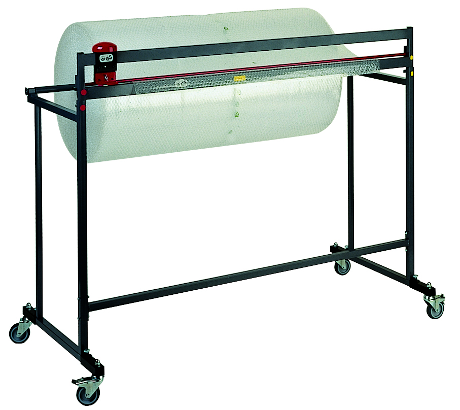 [9900V-B01R] Spendewagen f. Polstermaterial inkl. Abschneider | Breite: 125 cm | Fahrbar, inkl. Rollen