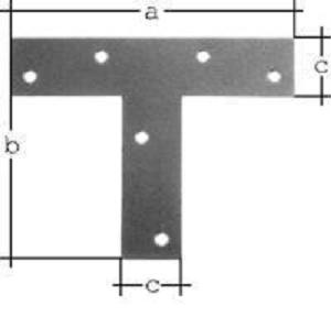 T-Winkel, gelb verzinkt | 140x110x30x1,5 mm (20 Stk.)