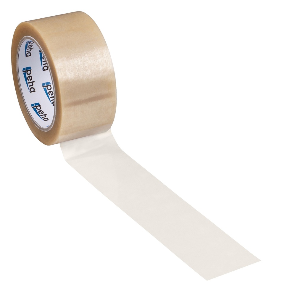 [228050V-TR] peha® PVC-Klebeband (B) 50 mm (L) 66 m | transparent
