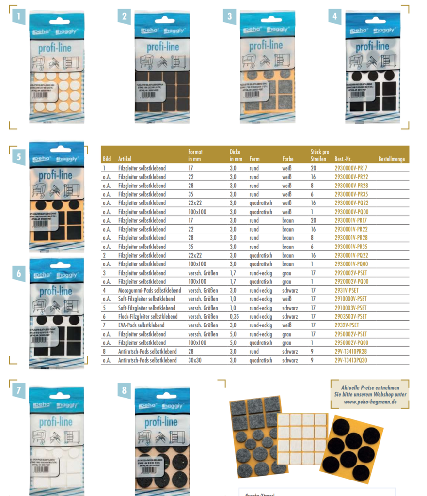 peha profi-line Nachfüll-Set, 460 Verkaufs- Verpackungen (23 Sorten à 20 Pkg.)