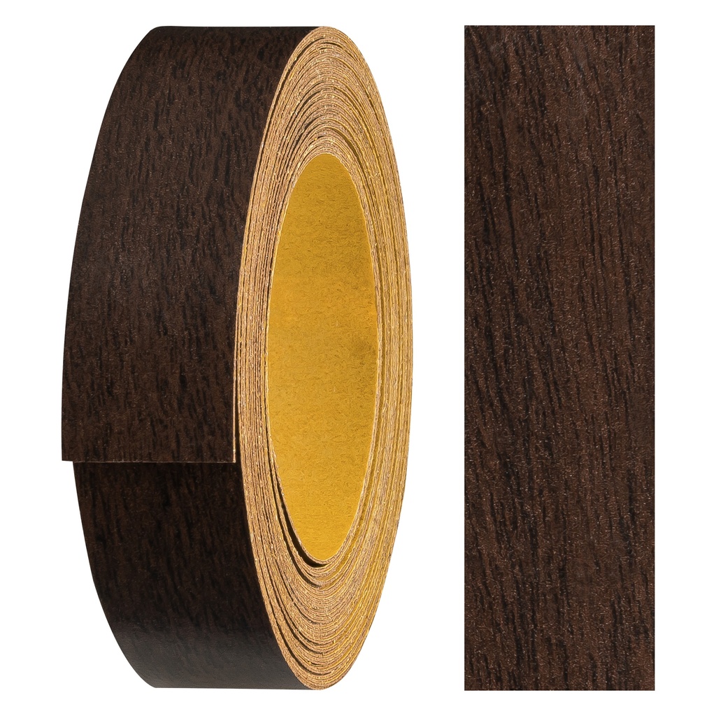 Melaminkanten-Band selbstklebend, (L) 5m | (B) 18 mm | Dekor: Nussbaum dunkel
