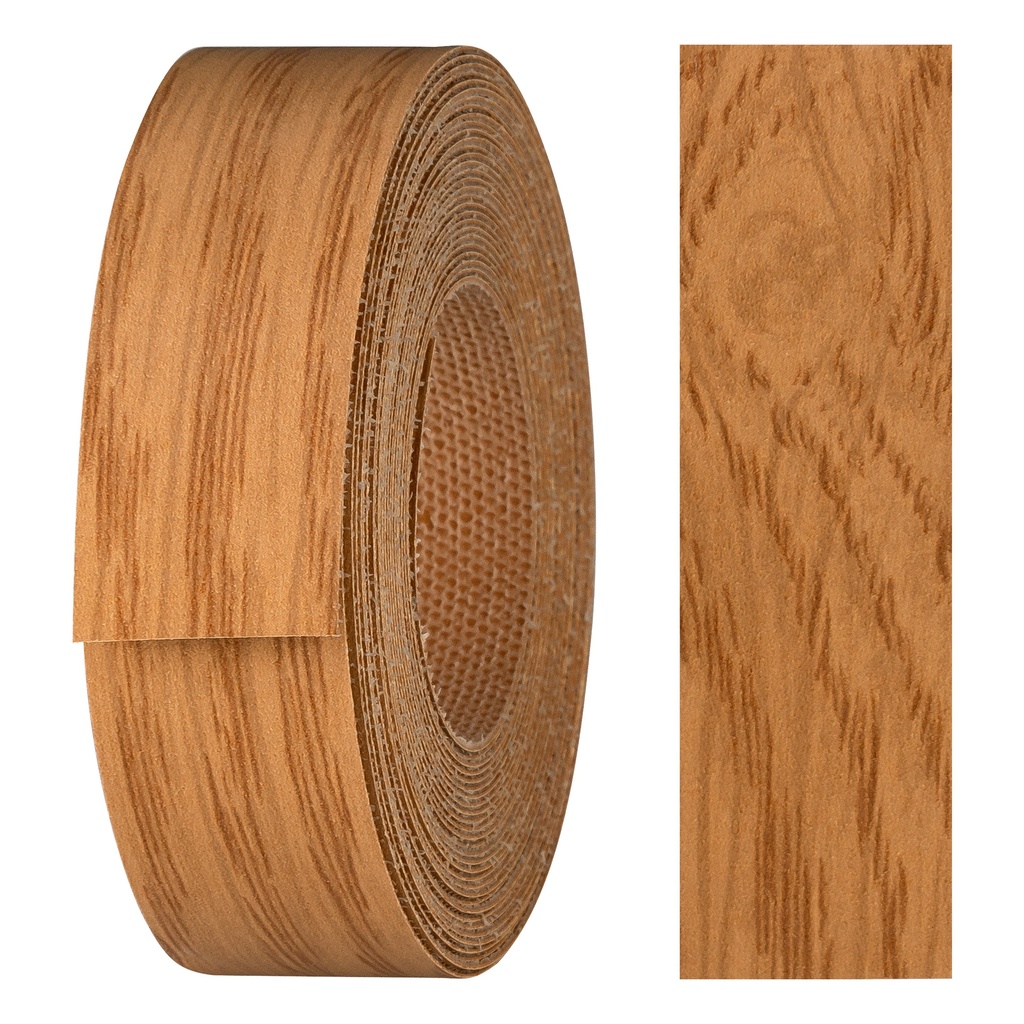 Melaminkantenumleimer m. Schmelzkleber, (L) 5 m | (B) 21 mm | Dekor: Eiche hell