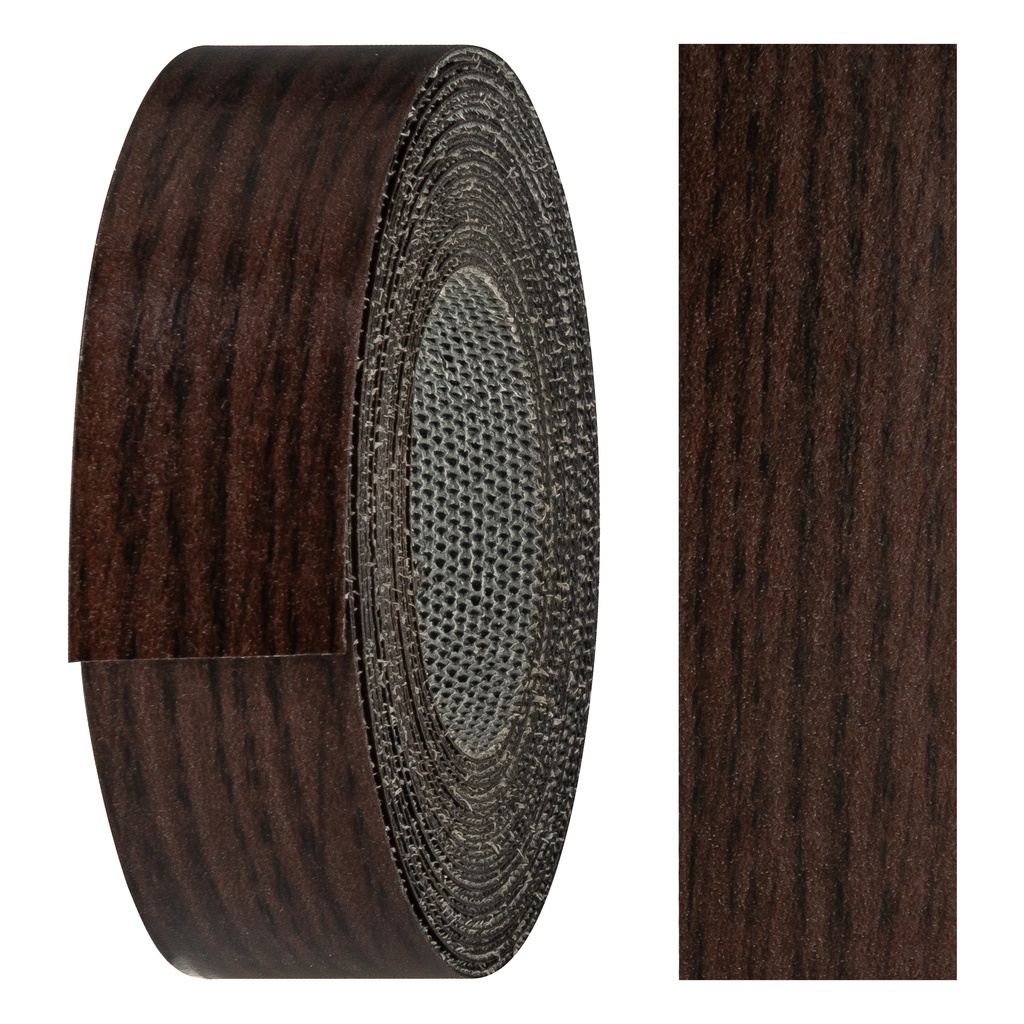 [24210159V-L5] Melaminkantenumleimer m. Schmelzkleber, (L) 5 m | (B) 21 mm | Dekor: Wenge