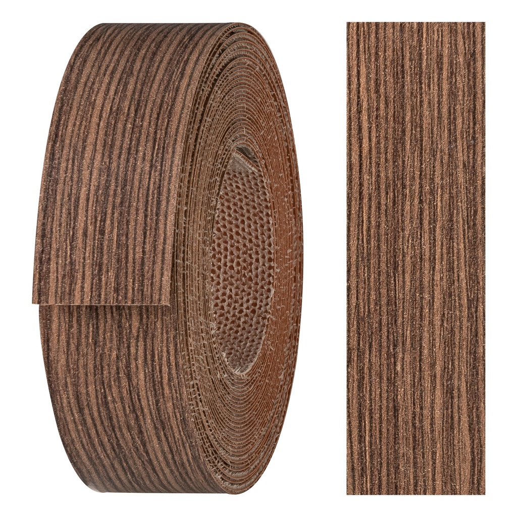 [24210186V-L5] Melaminkantenumleimer m. Schmelzkleber, (L) 5 m | (B) 21 mm | Dekor: Legno Tabac