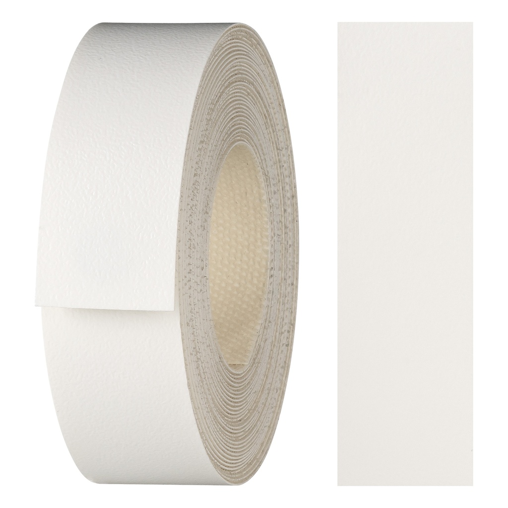 Melaminkantenumleimer m. Schmelzkleber, (L) 5 m | (B) 21 mm | Dekor: Weiß PE