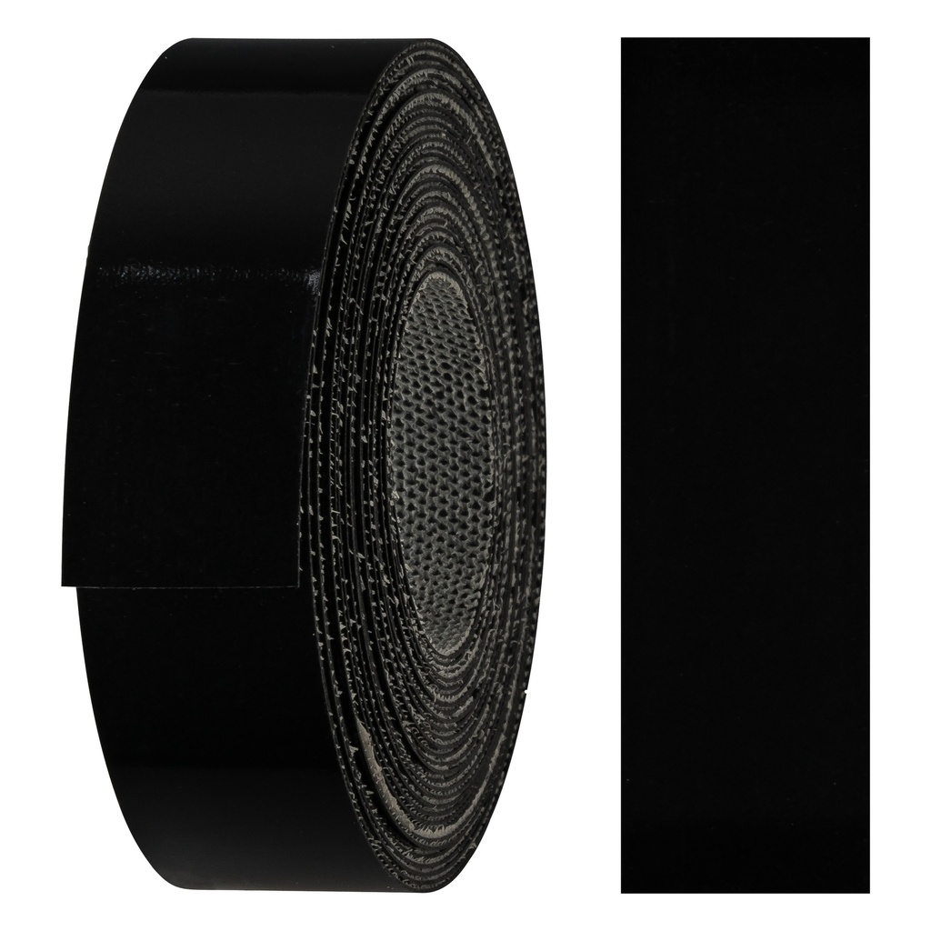 Melaminkantenumleimer m. Schmelzkleber, (L) 5 m | (B) 21 mm | Dekor: Schwarz-glanz