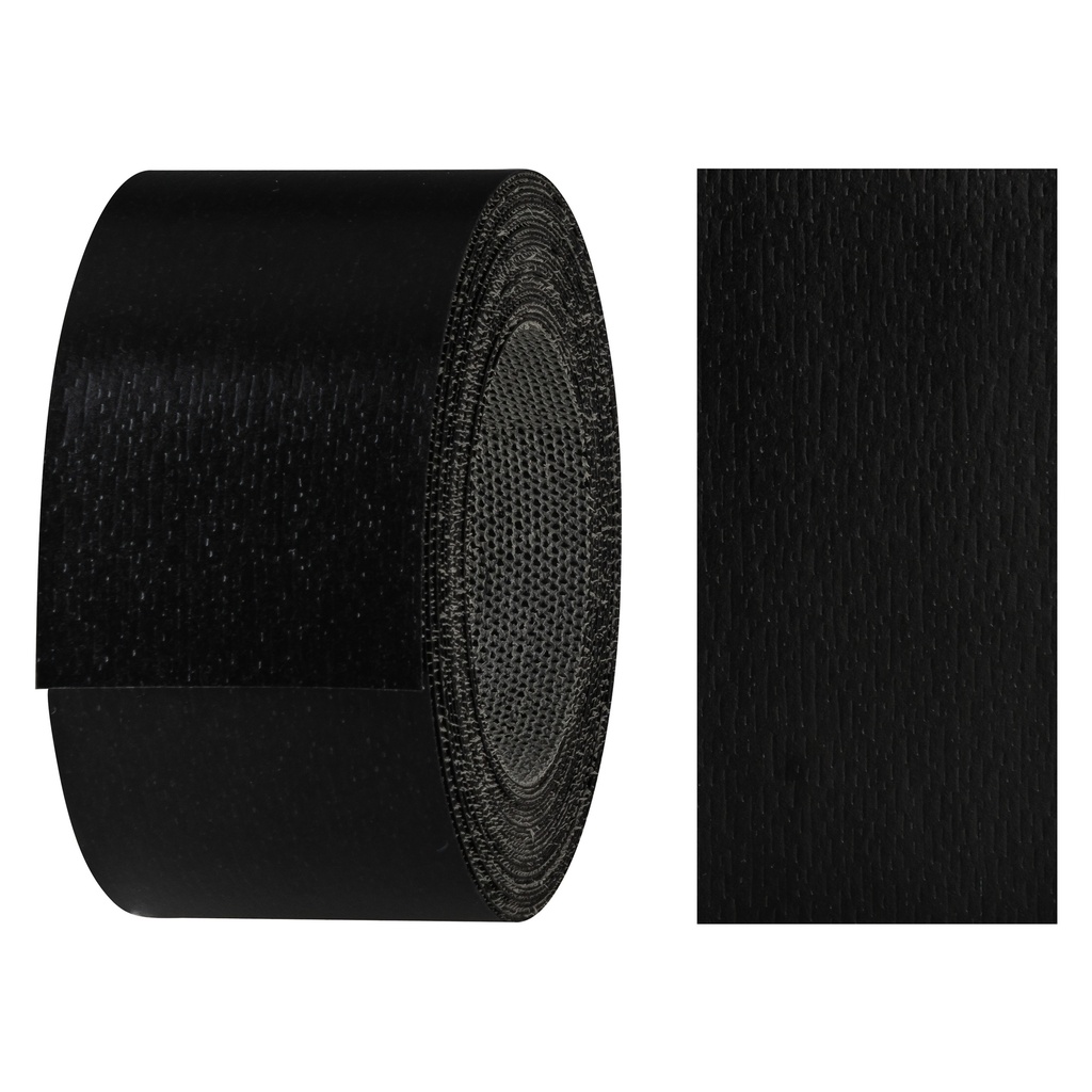 Melaminkantenumleimer m. Schmelzkleber, (L) 5 m | (B) 40 mm | Dekor: Schwarz-Struktur
