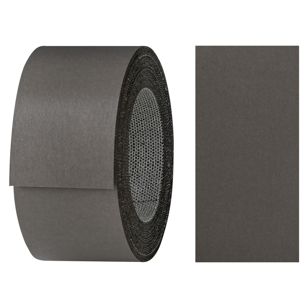 [24400047V-L5] Melaminkantenumleimer m. Schmelzkleber, (L) 5 m | (B) 40 mm | Dekor: Graphit grau