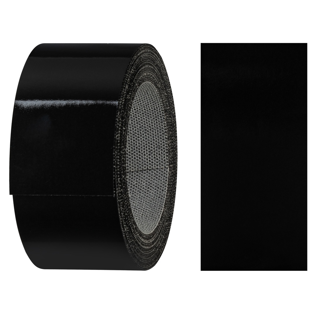 [24400286V-L5] Melaminkantenumleimer m. Schmelzkleber, (L) 5 m | (B) 40 mm | Dekor: Schwarz-glanz