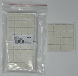[27V-T3060] Anti-Rutsch-Pads a. Moosgummi, weiß | 20 x 20 mm | Stärke: 3 mm (160 Stk.)