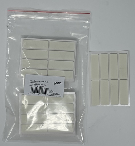 [27V-T3061] Anti-Rutsch-Pads a. Moosgummi, weiß | 15 x 45 mm | Stärke: 3 mm (100 Stk.)