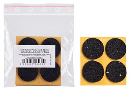 [28V-T3411S3] Antirutsch-Pads, selbstklebend, schwarz | Ø 35 mm | Stärke: 3 mm (12 Stk.)