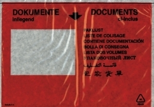 [9510V-DO05] Begleitpapiertaschen aus 50my LDPE (250 Stk.) | C5 | 'Dokumente'