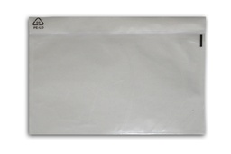 [9510V-TR01] Begleitpapiertaschen aus 50my LDPE (250 Stk.) | DIN lang | Neutral, ohne Druck