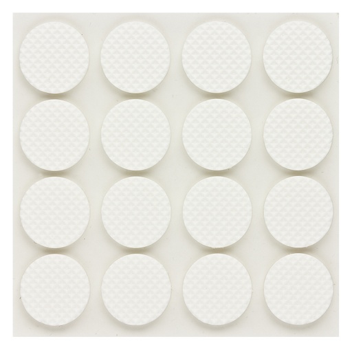 [2932V-T01] EVA-Pads, selbstklebend, weiß, Einzelstreifen | Ø 22 mm | Stärke: 3 mm (16 Stk.)
