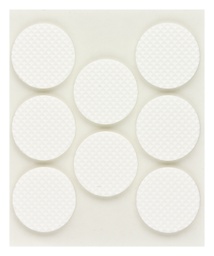 [2932V-T02] EVA-Pads, selbstklebend, weiß, Einzelstreifen | Ø 28 mm | Stärke: 3 mm (8 Stk.)