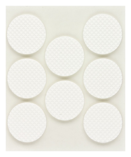 [2932V-T02] EVA-Pads, selbstklebend, weiß, Einzelstreifen | Ø 28 mm | Stärke: 3 mm (8 Stk.)