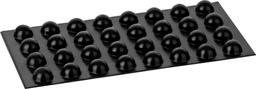 [283079SC-D16] Elastikpuffer - halbkugelförmig, schwarz | Ø 16mm | Höhe: 7,9mm (32 Stk./Streifen)