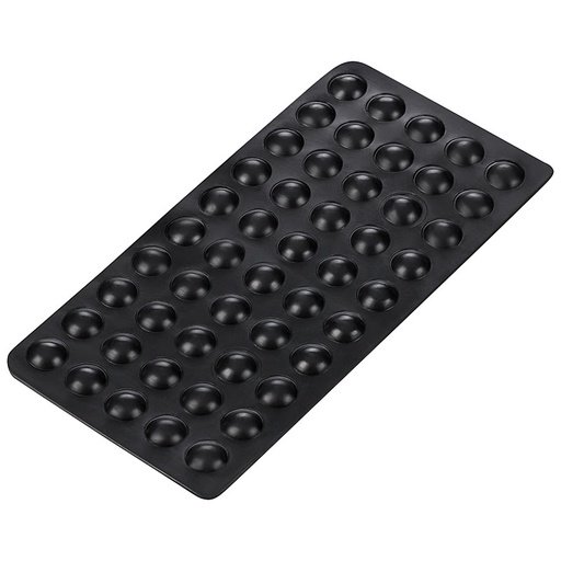 [283015SC-D07] Elastikpuffer - halbkugelförmig, schwarz | Ø 7mm | Höhe: 1,5mm (50 Stk./Streifen)