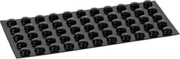 [283050SC-D11] Elastikpuffer - halbkugelförmig, schwarz | Ø 11,1mm | Höhe: 5,0mm (55 Stk./Streifen)