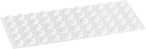 [283050TR-D11] Elastikpuffer - halbkugelförmig, transparent | Ø 11,1mm | Höhe: 5,0mm (55 Stk./Streifen)