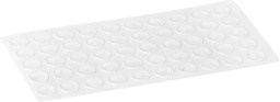 [283016TR-D08] Elastikpuffer - halbkugelförmig, transparent | Ø 8mm | Höhe: 1,6mm (50 Stk./Streifen)