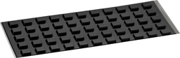[285025SC-Q10] Elastikpuffer - quadratisch, schwarz | 10x10mm | Höhe: 2,5mm (55 Stk./Streifen)