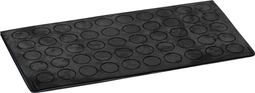 [284010SC-D10] Elastikpuffer - zylindrisch, schwarz | Ø 10mm | Höhe: 1,0mm (50 Stk./Streifen)