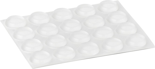 [284040TR-D13] Elastikpuffer - zylindrisch, transparent | Ø 13mm | Höhe: 4,0mm (20 Stk./Streifen)