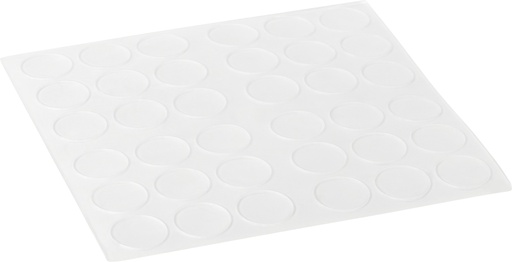 [284010TR-D18] Elastikpuffer - zylindrisch, transparent | Ø 18mm | Höhe: 1,0mm (36 Stk./Streifen)