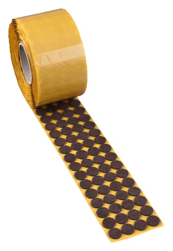[2831V-RR22] Filzgleiter selbstkl. STANDARD- 3,0mm stark, braun | Ø 22 mm (1000 Stk.)