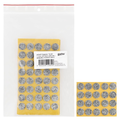[2720002V-SR13] Filzgleiter sk SLIM - 1,7 mm, rund, grau | Ø 13 mm (240 Stk.)