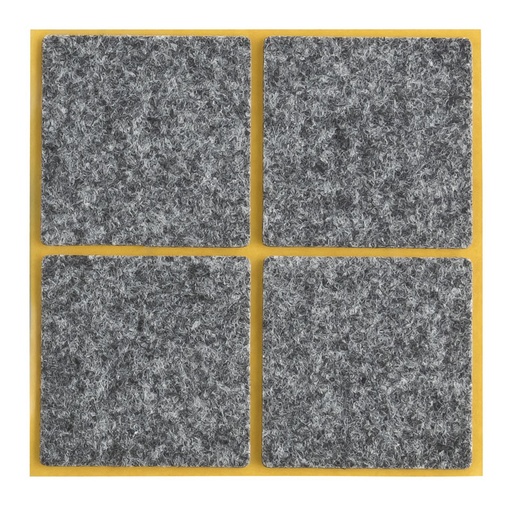 [2720002V-SQ65] Filzgleiter sk SLIM-1,7 mm, grau, quadr. | 65 x 65 mm (40 Stk.)