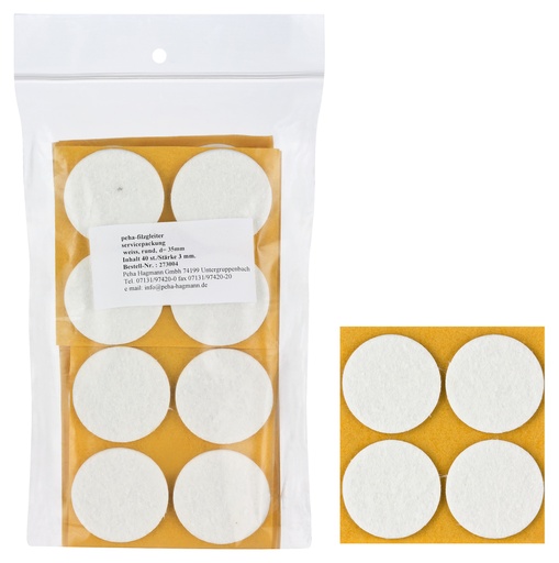 [2730000V-SR65] Filzgleiter sk STANDARD- 3,0 mm, weiß, rund | Ø 65 mm (40 Stk.)