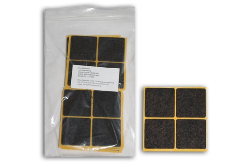 [2730001V-SQ50] Filzgleiter sk STANDARD-3,0 mm, braun | 50 x 50 mm (40 Stk.)