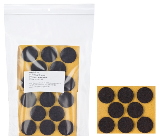 [2730001V-SR28] Filzgleiter sk STANDARD-3,0 mm, braun, rund | Ø 28 mm (80 Stk.)