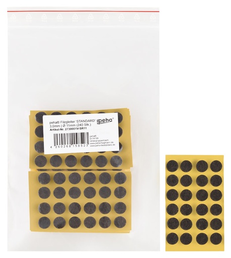 [2730001V-SR11] Filzgleiter sk STANDARD-3,0 mm, braun, rund | Ø 11 mm (240 Stk.)