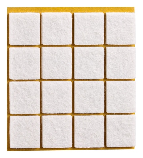 [2730000V-SQ17] Filzgleiter sk STANDARD-3,0 mm, weiß, quadr. | 17 x 17 mm (200 Stk.)
