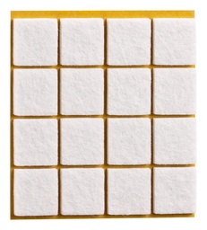 [2730000V-SQ20] Filzgleiter sk STANDARD-3,0 mm, weiß, quadr. | 20 x 20 mm (160 Stk.)