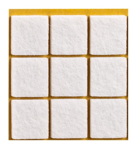 [2730000V-SQ30] Filzgleiter sk STANDARD-3,0 mm, weiß, quadr. | 30 x 30 mm (90 Stk.)