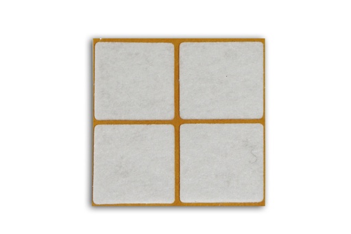 [2730000V-SQ40] Filzgleiter sk STANDARD-3,0 mm, weiß, quadr. | 40 x 40 mm (40 Stk.)