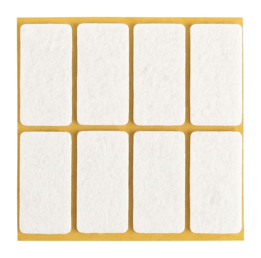 [2730000V-SV20] Filzgleiter sk STANDARD-3,0 mm, weiß, rechteckig | 20 x 40 mm (80 Stk.)