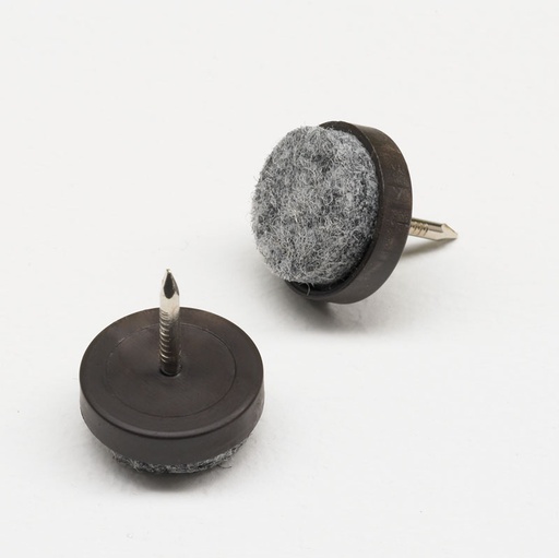 [2832V-N20BR] Filzgleiter z. Nageln (100 Stk.) | braun | Ø 20 mm