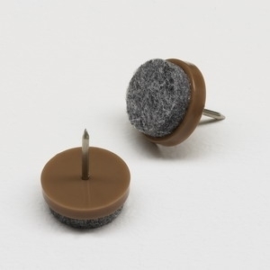 [2832V-N24BR-P16] Filzgleiter z. Nageln (16 Stk.) | braun | Ø 24 mm