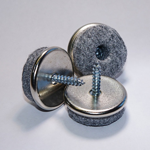 [2833V-S18] Filzgleiter zum Schrauben (100 Stk.) | Ø 18 mm