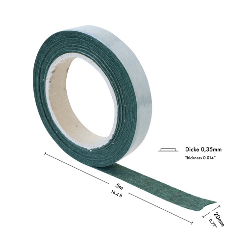 [2800504V-B20] Filzstreifen selbstkl. SLIM- 0,35mm stark (L) 5m | schwarz | Breite: 20 mm