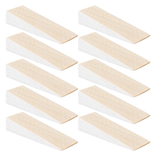 [166P10V-G6512] Hartholzkeile aus Buche natur (10 Stück) | (LxBxH) 65 x 20 x 12 mm